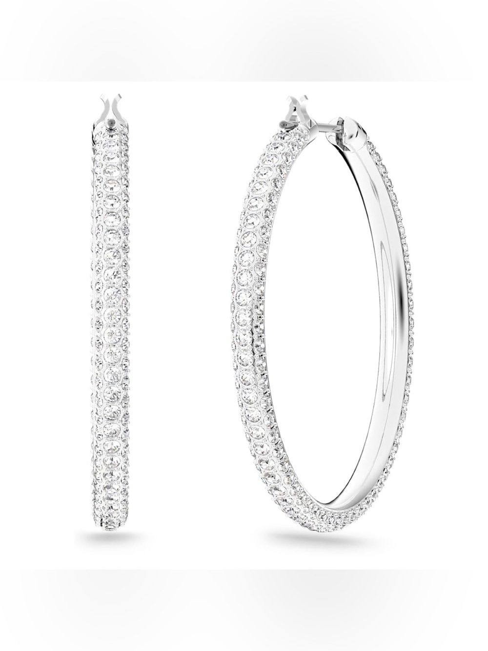 Authentic Swarovski Dextera hoop earrings Pavé, White, 5389432. BRAND NEW. - Picture 6 of 16